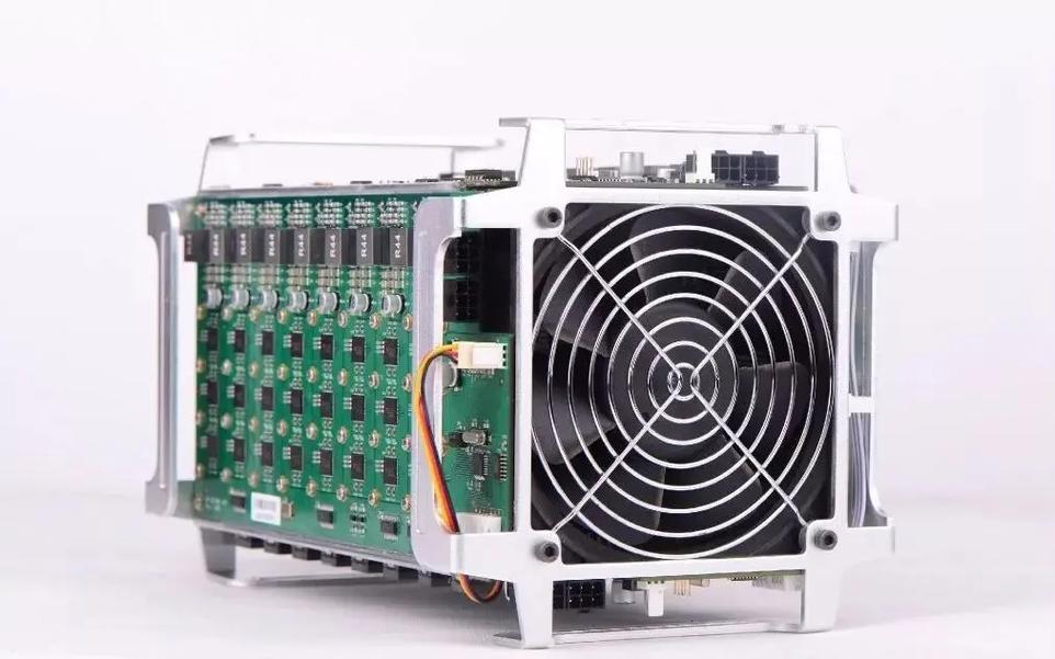 A powerful Bitcoin mining rig symbolizing the future of cryptocurrency mining.
